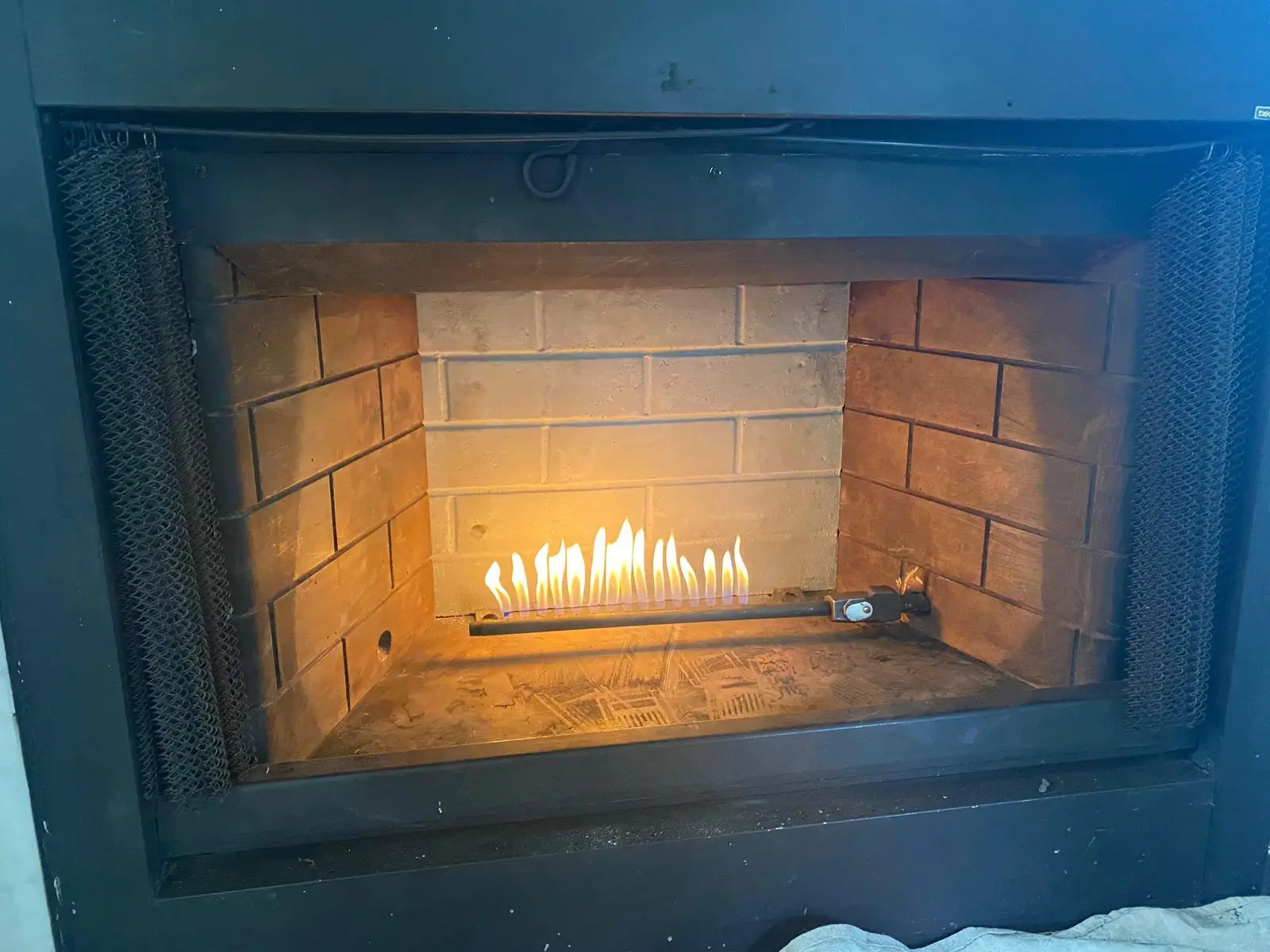 Gas fireplace burner running after service